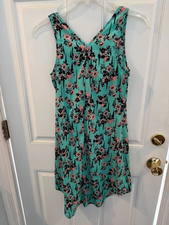 Volcom Mint Floral Button-Front Dress - Picture 3 of 3